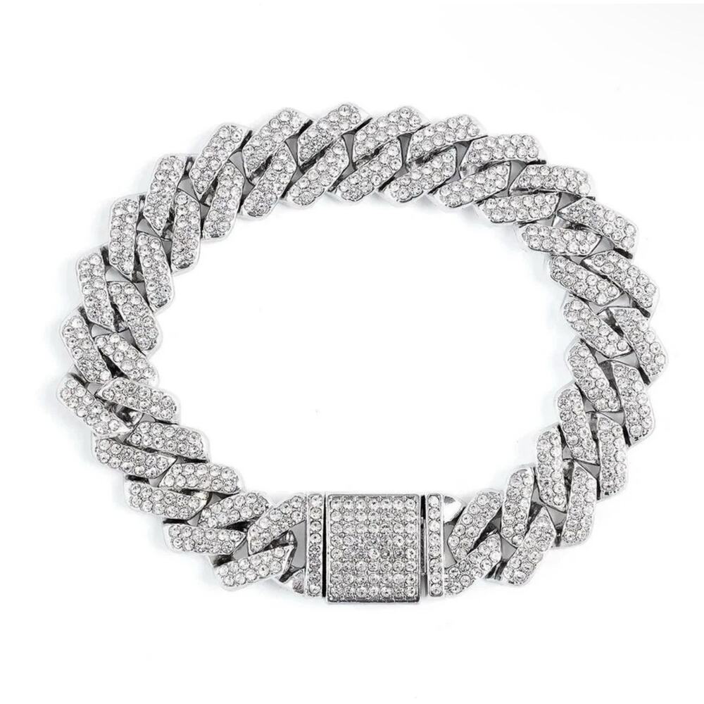 Invicta Elements 8” Ultra Iced Out Cuban Link Bracelet 80818 Stainless Steel-New